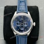 IWS Factory V2 IWC Portuguese Perpetual Calendar Watch Blue Moonphase Dial 40mm